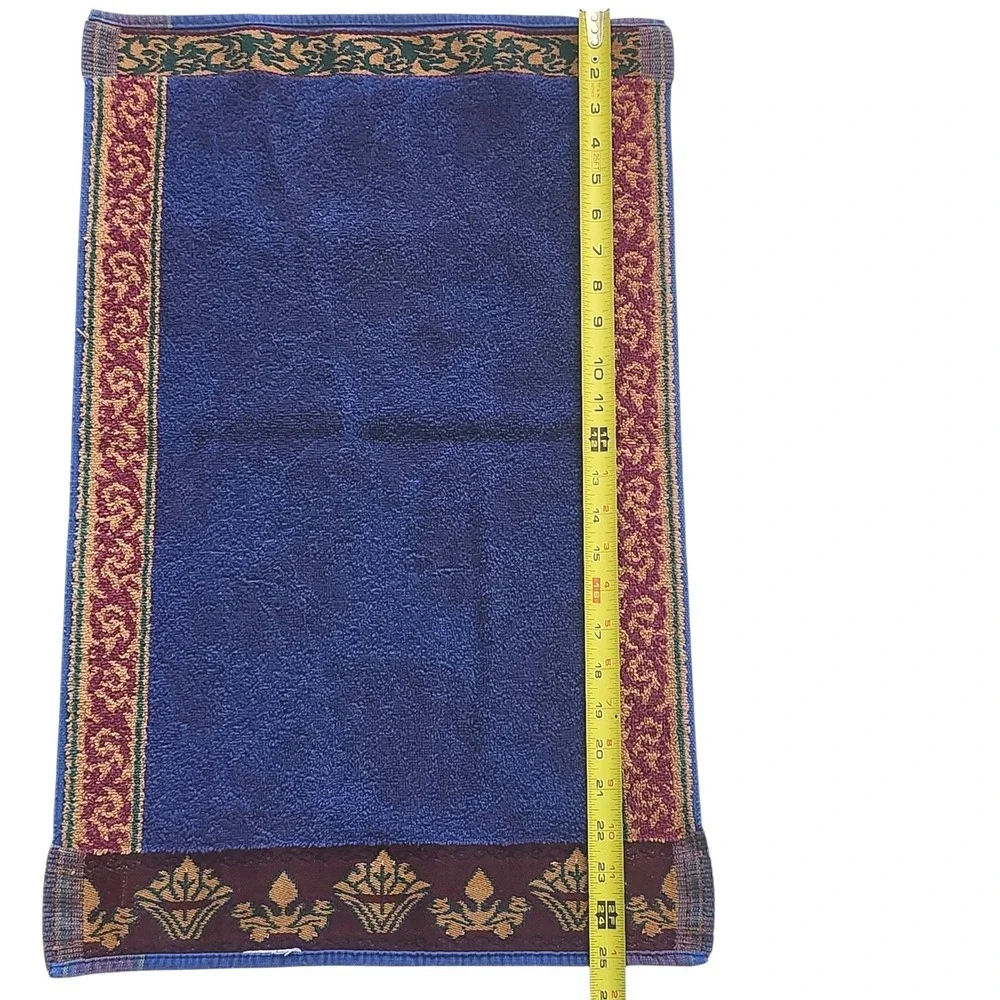 8 Piece Royal Velvet by Fieldcrest Blue Florentine Towel Set 90's VTG USA